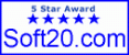 TriPointer Personal Edition 1.0 : 5 Stars Award at soft20.com !